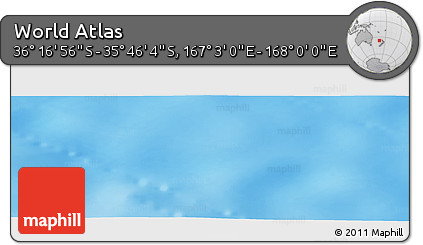 Physical Panoramic Map of the Area around 36° 1' 30" S, 167° 31' 30" E