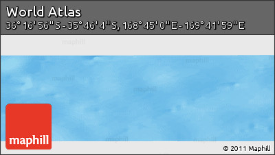 Physical Panoramic Map of the Area around 36° 1' 30" S, 169° 13' 29" E