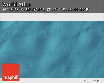 Satellite 3D Map of the Area around 36° 1' 30" S, 16° 13' 30" E
