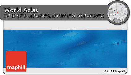 Shaded Relief Panoramic Map of the Area around 36° 1' 30" S, 174° 10' 30" W