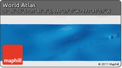 Shaded Relief Panoramic Map of the Area around 36° 1' 30" S, 174° 10' 30" W