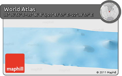 Physical Panoramic Map of the Area around 36° 1' 30" S, 22° 10' 29" E