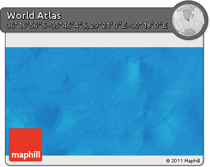 Physical 3D Map of the Area around 36° 1' 30" S, 29° 49' 30" E