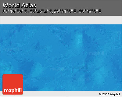 Physical 3D Map of the Area around 36° 1' 30" S, 29° 49' 30" E