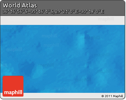 Physical 3D Map of the Area around 36° 1' 30" S, 29° 49' 30" E