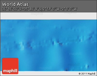 Physical 3D Map of the Area around 36° 1' 30" S, 2° 28' 30" W
