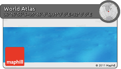 Physical Panoramic Map of the Area around 36° 1' 30" S, 31° 31' 29" E