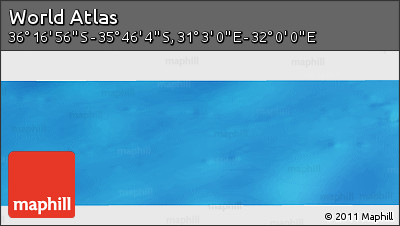 Physical Panoramic Map of the Area around 36° 1' 30" S, 31° 31' 29" E