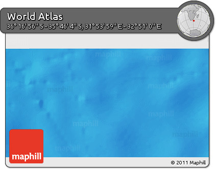 Physical 3D Map of the Area around 36° 1' 30" S, 32° 22' 30" E
