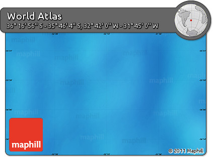 Physical Map of the Area around 36° 1' 30" S, 32° 13' 30" W