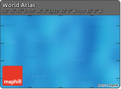Physical Map of the Area around 36° 1' 30" S, 32° 13' 30" W
