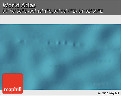 Satellite 3D Map of the Area around 36° 1' 30" S, 34° 4' 30" E