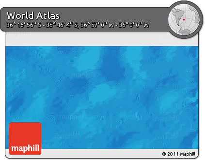 Physical 3D Map of the Area around 36° 1' 30" S, 36° 28' 30" W
