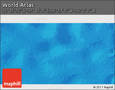 Physical 3D Map of the Area around 36° 1' 30" S, 36° 28' 30" W