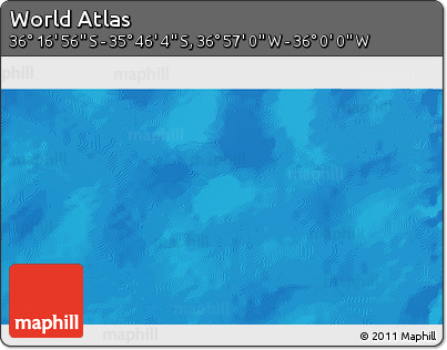 Physical 3D Map of the Area around 36° 1' 30" S, 36° 28' 30" W