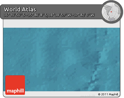 Satellite 3D Map of the Area around 36° 1' 30" S, 38° 10' 29" W