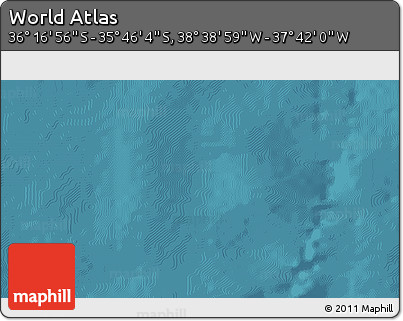 Satellite 3D Map of the Area around 36° 1' 30" S, 38° 10' 29" W