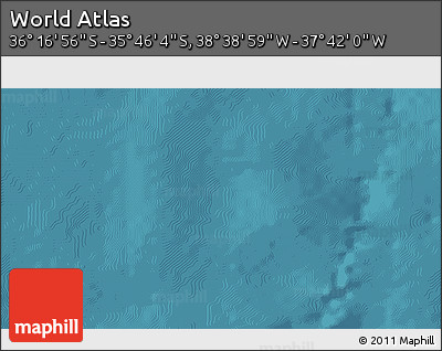Satellite 3D Map of the Area around 36° 1' 30" S, 38° 10' 29" W