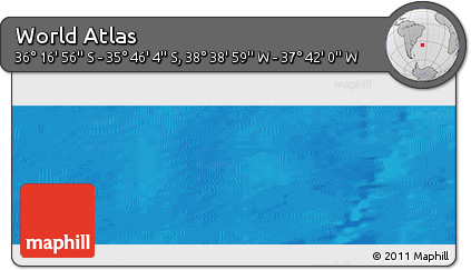 Physical Panoramic Map of the Area around 36° 1' 30" S, 38° 10' 29" W
