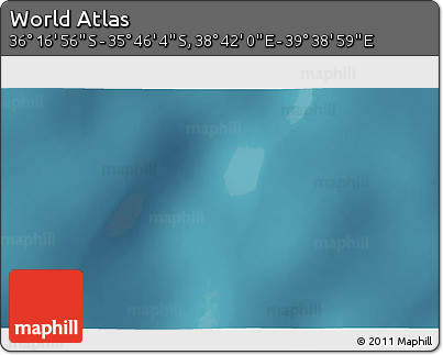 Satellite 3D Map of the Area around 36° 1' 30" S, 39° 10' 29" E
