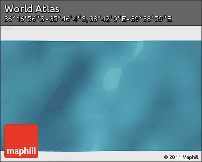 Satellite 3D Map of the Area around 36° 1' 30" S, 39° 10' 29" E