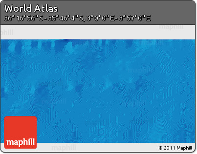 Physical 3D Map of the Area around 36° 1' 30" S, 3° 28' 30" E