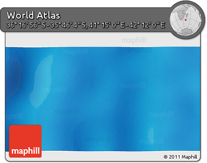 Physical 3D Map of the Area around 36° 1' 30" S, 41° 43' 30" E