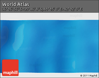 Physical 3D Map of the Area around 36° 1' 30" S, 41° 43' 30" E