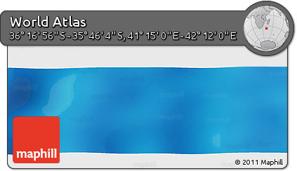 Physical Panoramic Map of the Area around 36° 1' 30" S, 41° 43' 30" E