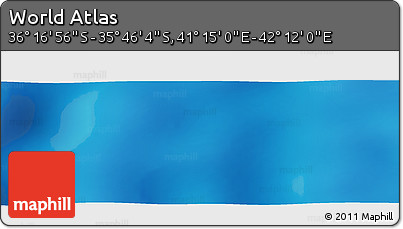 Physical Panoramic Map of the Area around 36° 1' 30" S, 41° 43' 30" E