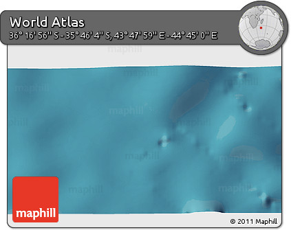 Satellite 3D Map of the Area around 36° 1' 30" S, 44° 16' 29" E