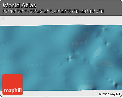 Satellite 3D Map of the Area around 36° 1' 30" S, 44° 16' 29" E