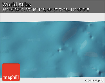 Satellite 3D Map of the Area around 36° 1' 30" S, 44° 16' 29" E