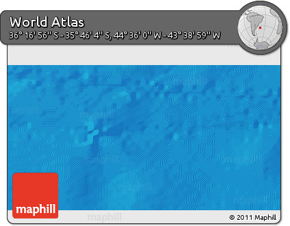 Physical 3D Map of the Area around 36° 1' 30" S, 44° 7' 30" W