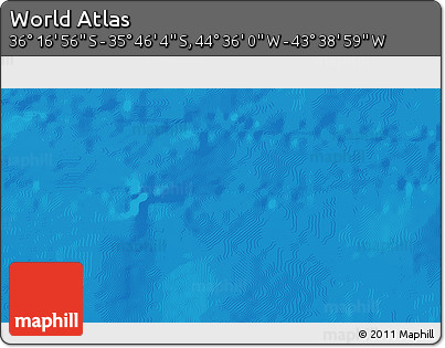 Physical 3D Map of the Area around 36° 1' 30" S, 44° 7' 30" W