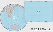 Gray Location Map of the area around 36° 1' 30" S, 45° 7' 30" E