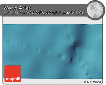Satellite 3D Map of the Area around 36° 1' 30" S, 47° 40' 29" E