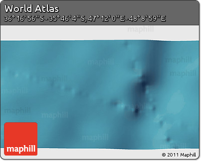 Satellite 3D Map of the Area around 36° 1' 30" S, 47° 40' 29" E