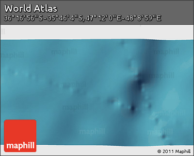 Satellite 3D Map of the Area around 36° 1' 30" S, 47° 40' 29" E