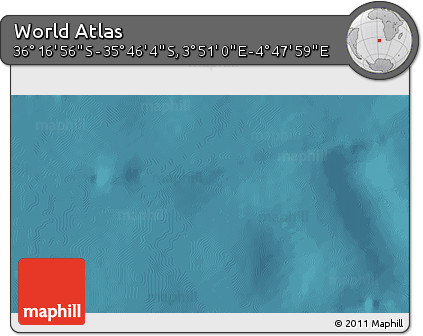 Satellite 3D Map of the Area around 36° 1' 30" S, 4° 19' 30" E
