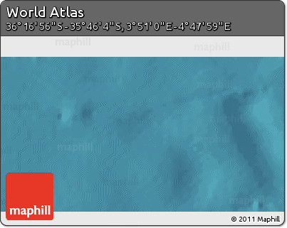 Satellite 3D Map of the Area around 36° 1' 30" S, 4° 19' 30" E