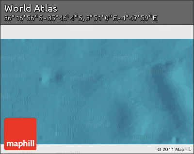 Satellite 3D Map of the Area around 36° 1' 30" S, 4° 19' 30" E