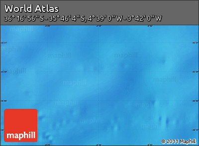 Physical Map of the Area around 36° 1' 30" S, 4° 10' 30" W