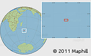 Savanna Style Location Map of the area around 36° 1' 30" S, 53° 37' 30" E