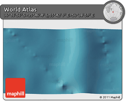Satellite 3D Map of the Area around 36° 1' 30" S, 56° 10' 29" E