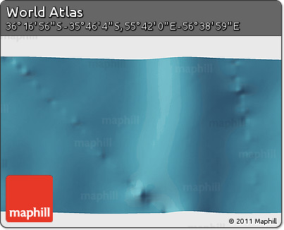Satellite 3D Map of the Area around 36° 1' 30" S, 56° 10' 29" E