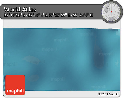Satellite 3D Map of the Area around 36° 1' 30" S, 57° 52' 30" E