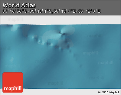 Satellite 3D Map of the Area around 36° 1' 30" S, 58° 43' 30" E
