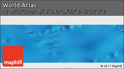 Physical Panoramic Map of the Area around 36° 1' 30" S, 62° 7' 30" E