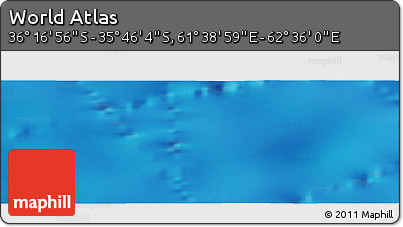 Physical Panoramic Map of the Area around 36° 1' 30" S, 62° 7' 30" E